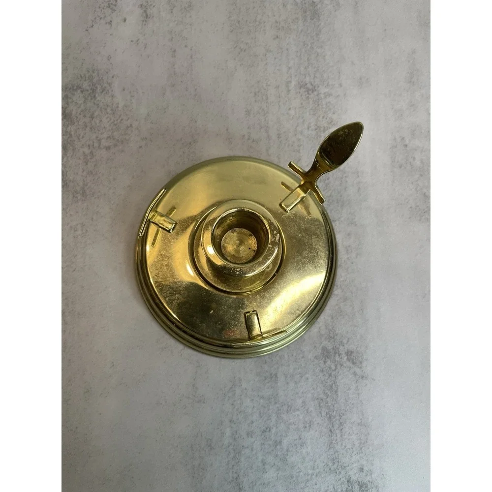 PartyLite Gold Tone Taperered Candle Holder Metal Base Home Decor 3"T - Picture 5 of 8